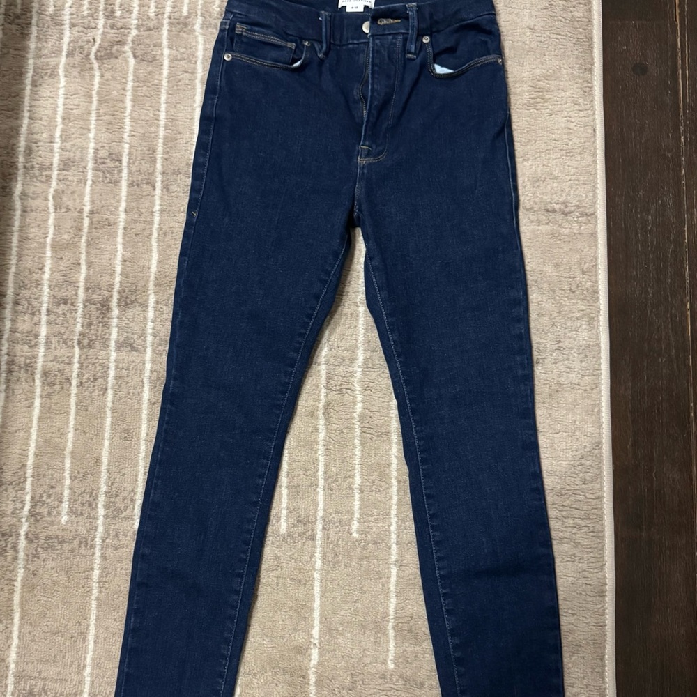 Good American Women Jeans Blue Size 6 - 12 Skinny Pencil Taper Stretch Dark Wash